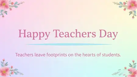 Best Happy Teachers Day Greeting Card Design With Flowers - Free Happy Teachers Day Download