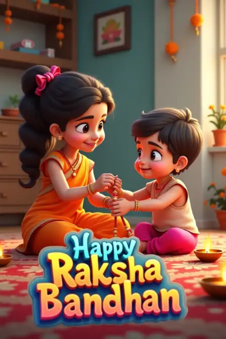 Best Rakhi Message For Little Ones - Free Happy Raksha Bandhan Wishes For Children Download
