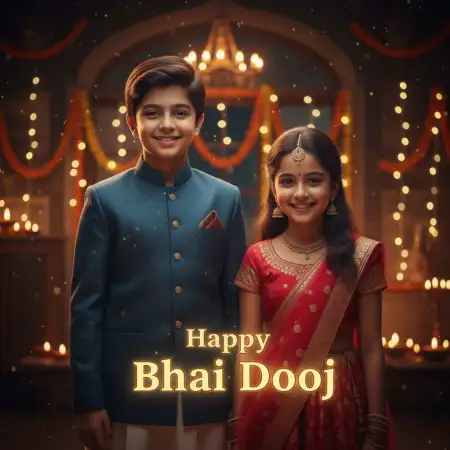 Bhai Dooj 2025 Hd Greeting Image Download - Free Bhai Dooj Download