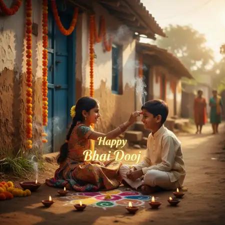 Bhai Dooj 2025 Photo With Sister And Brother - Free Bhai Dooj Download