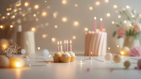 Birthday Background With Cake And Candles - Free Happy Birthday Background Download
