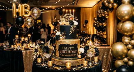 Black And Gold Happy Birthday Images Hd - Free Happy Birthday Images Hd Download