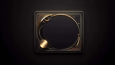 Black Thumbnail Background With Golden Accents - Free Background Download