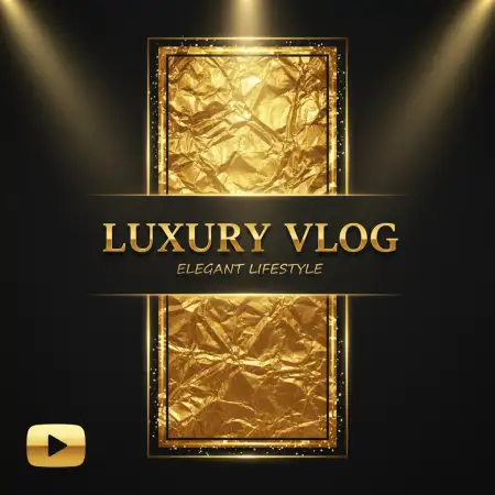 Free Black Youtube Thumbnail Background With Golden Particles Background Download
