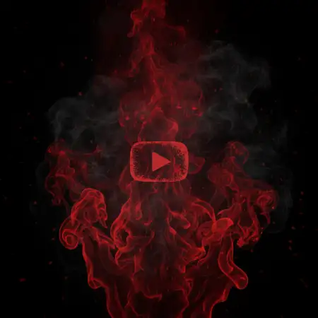 Free Black Youtube Thumbnail Background With Smoke And Fire Effects Background Download