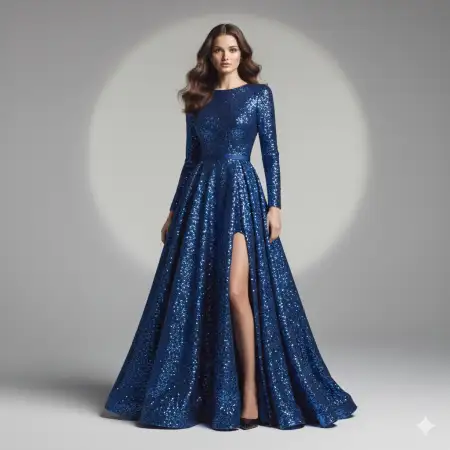 Blue Dress Styling Photoshoot American Girl Soft Cinematic Shadows - Free Photo Download