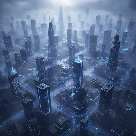 Blue Tone Ai Business Background - Free Ai Business Background Download