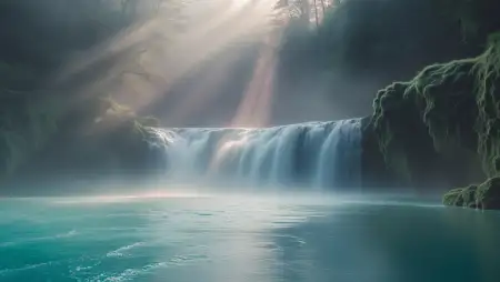Blurred Waterfall Background For Overlays - Free Waterfall Background Download