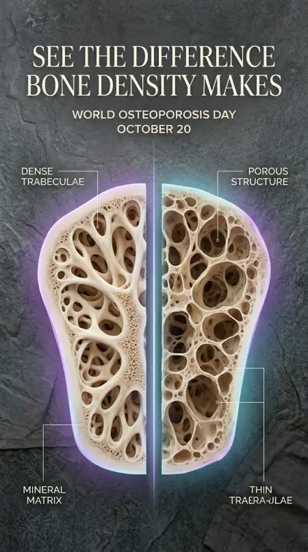 bone cross section osteoporosis infographic