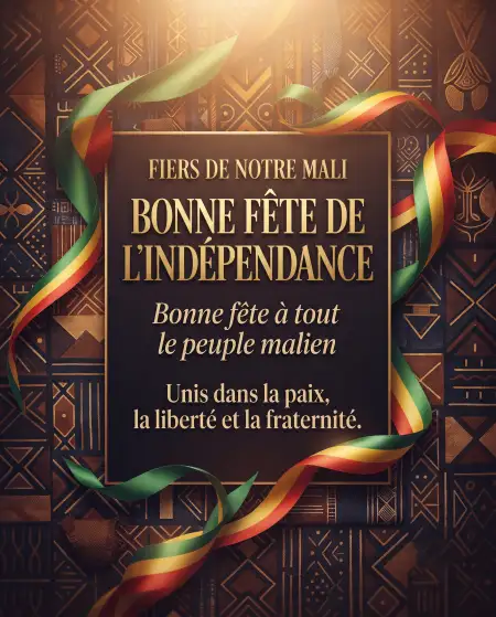 bonne fête de lindépendance du mali affiche