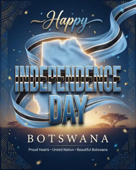 botswana independence day 2026 greeting card for whatsapp - Botswana Independence Day 2026
