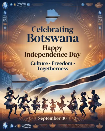 botswana independence day african culture poster