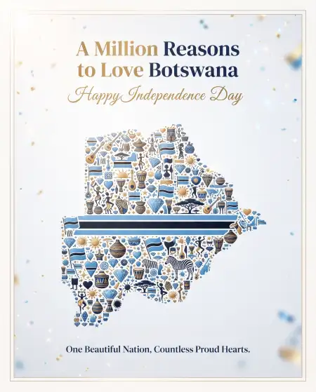botswana independence day creative wishes poster