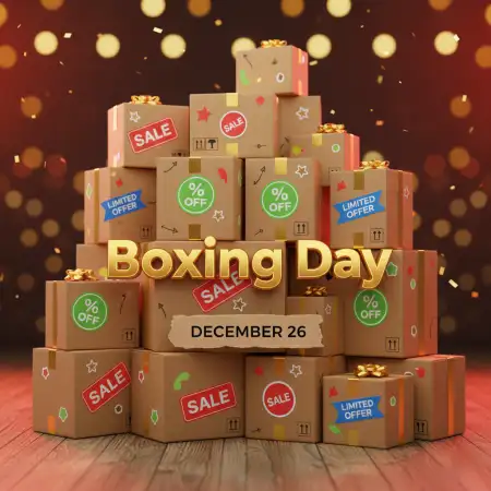 Boxing Day Outline Icons Background - Free Boxing Day Download