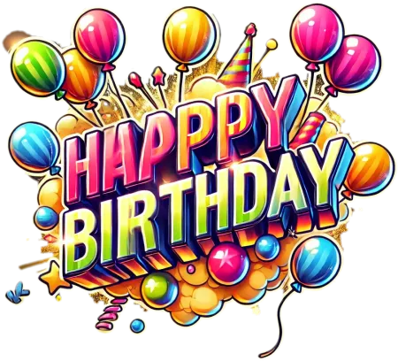 bright colorful balloon happy birthday greeting designs