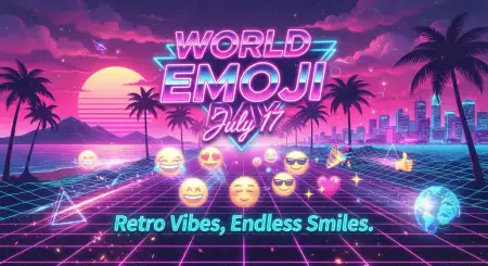 Bright Emoji Theme Poster - Free World Emoji Day Poster 2026 Download
