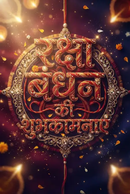 Brother Sister Love Raksha Bandhan Wishes Hindi Typography Creative Image - Free Raksha Bandhan Ki Shubhkamnaye In Hindi Download
