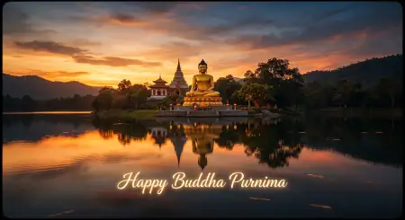 Buddha Purnima 2026 Wishes With Golden Buddha Images - Free Happy Buddha Purnima Wishes 2026 Download