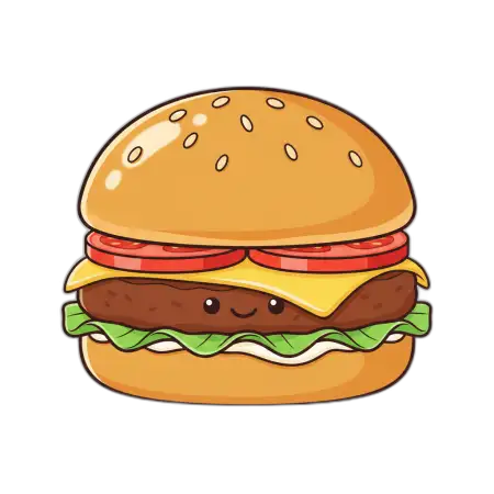 Burger Png Menu Illustration - Free Burger Png Download