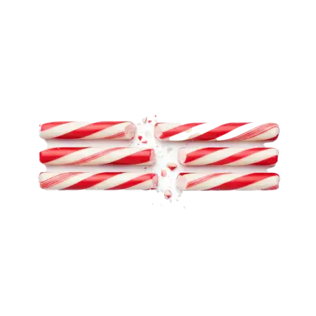 Candy Cane Png Broken Cracked Effect - Free Candy Cane Png Download