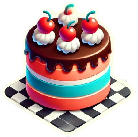 cartoon cake png transparent for kids’ projects