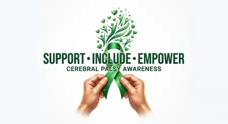 cerebral palsy awareness green background 2026 - World Cerebral Palsy Day