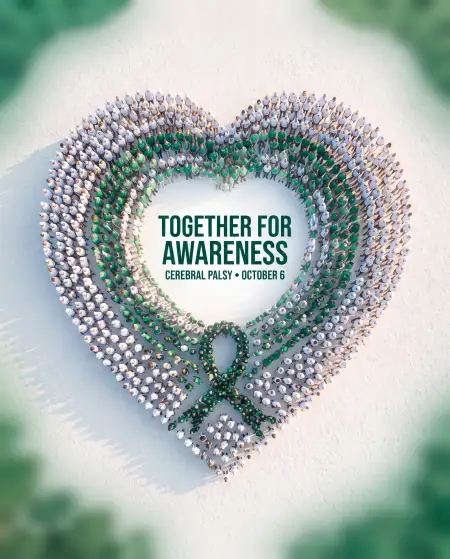 cerebral palsy awareness ribbon background 2026 - World Cerebral Palsy Day