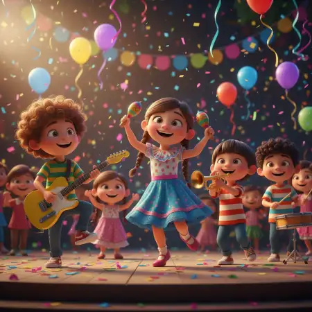 Children Day Background With School Kids And Flowers - Free Childrens Day Background Download