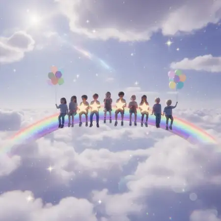 Childrens Day Background With Digital Art Design - Free Childrens Day Background Download