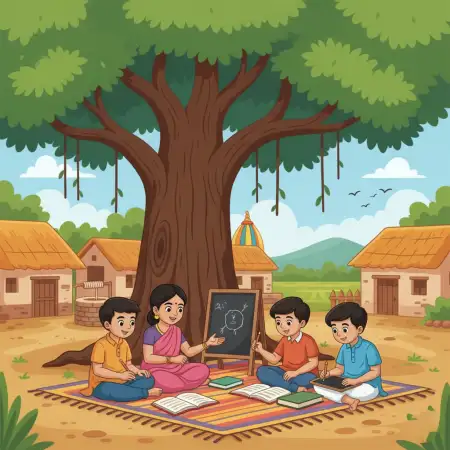 Childrens Day Background With Ghibli Art Style - Free Childrens Day Background Download