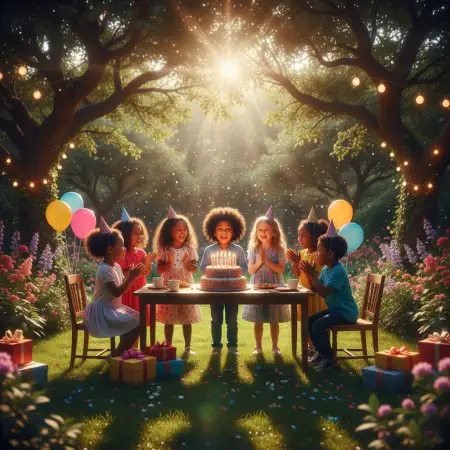 Childrens Day Background With Glowing Lights - Free Childrens Day Background Download