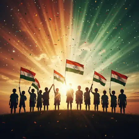 Childrens Day Background With Tricolor Theme - Free Childrens Day Background Download