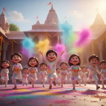 Childrens Day Background With Watercolor Painting - Free Childrens Day Background Download