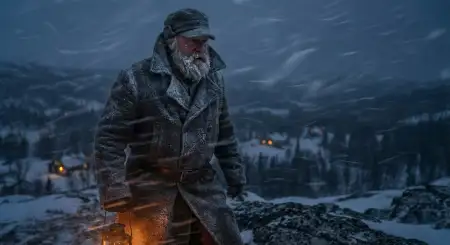 Free Christmas Background With Santa Claus Chimney Scene Background Download