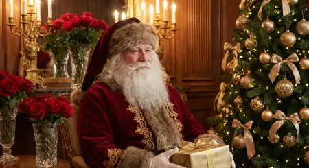 Free Christmas Background With Santa Claus Square Background Download