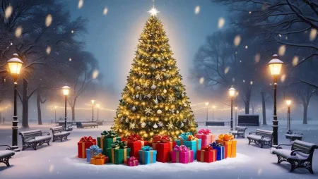 Christmas Background With Snowflakes And Stars - Free Background Download
