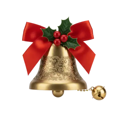 Free Christmas Bell Png For Printing Design PNG Image Download