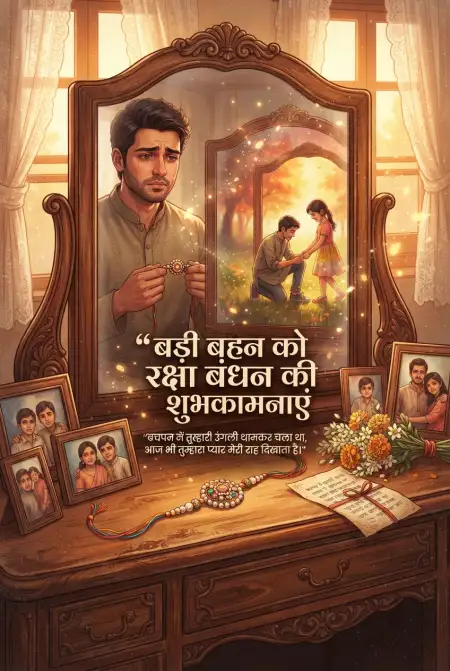 Cinematic Indian Festival Raksha Bandhan Hindi Text And Rakhi Poster - Free Raksha Bandhan Ki Shubhkamnaye In Hindi Download