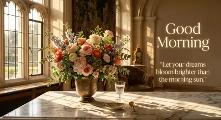 Classy Flower Bouquet Morning Wishes - Free Good Morning With Flowers Download