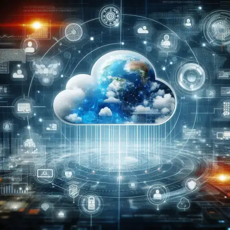 Free Cloud-based Computing Background With Digital Data Storage Background Image Download