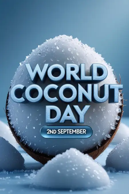 Coconut Day Slogan In Simple Words - Free World Coconut Day Download