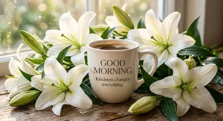 Coffee Good Morning Garden Flowers - Free Good Morning Coffee Download