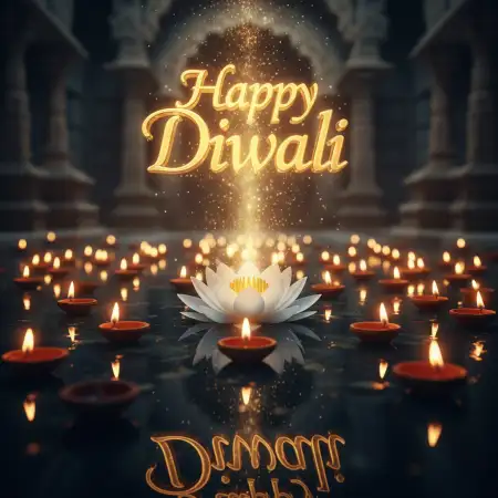 Colorful Happy Diwali Greetings 2025 Card Template - Free Template Download