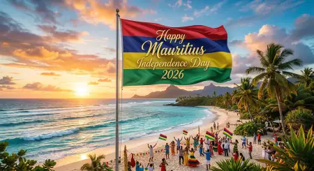 Colorful Mauritius Independence Day 2026 Greeting Card - Free Happy Mauritius Independence Day 2026 Download