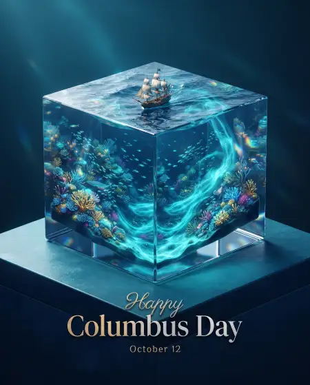 columbus day 2026 blue ocean background hd design - Columbus Day 2026 Patriotic Background Design Hd