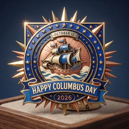 columbus day 2026 historical ship illustration png design