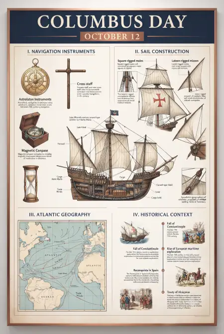 columbus day 2026 maritime history illustration design - Columbus Day 2026