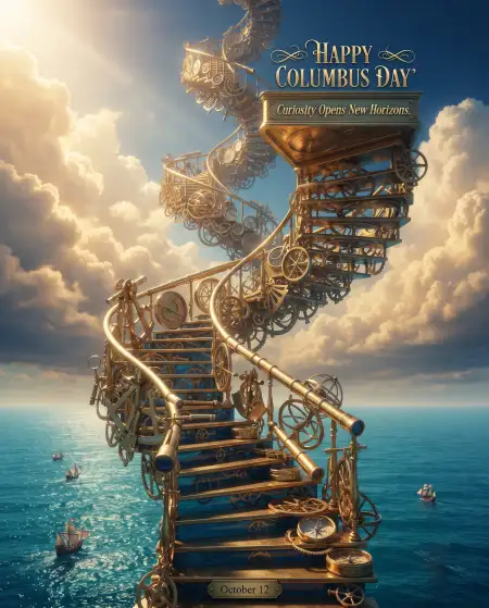 columbus day 2026 ocean adventure poster - Columbus Day 2026