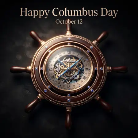 columbus day 2026 short wishes design