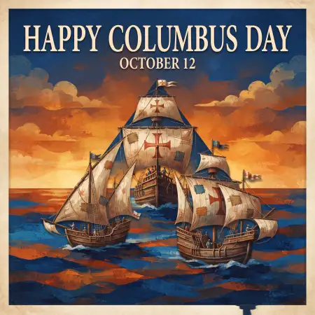 columbus day 2026 square instagram post hd design - Columbus Day 2026